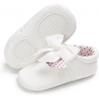 Baby Girls PU Leather Soft Sole Prewalker Shoes 0-18M