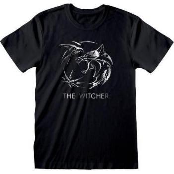 Tee Unisex Witcher Logo M Argento Nero
