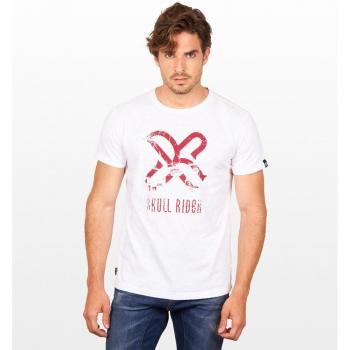 Camiseta de hombre Skull Rider en algodón orgánico con estampado