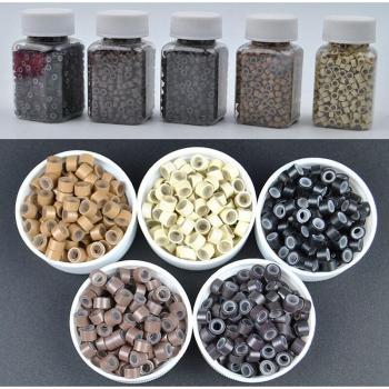 Micro perles à sertir pour cheveux - 1000 pièces