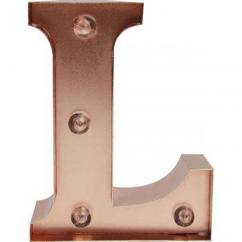 LEGAMI - Mini Lettera Decorativa Luminosa, Gancio Posteriore per Appendere la Lettera al Muro, Tasto ON/off, 3 Batterie già Incluse, Luce Color