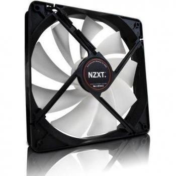 Ventilador NZXT FX-140PWM (2000 RPM, Negro, Blanco)