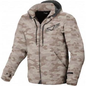 Sweat à Capuche Moto Macna District Beige
