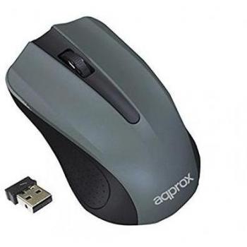 Ultra‑Silent Wireless Mouse – Nano USB Receiver (Grey/Black)