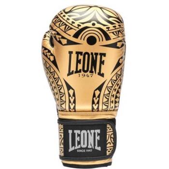 Guantes de Boxeo Leone1947 Haka Dorado 12 oz, Fabricados en cuero artificial, color dorado y negro