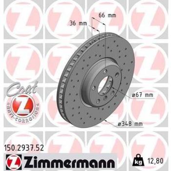 Bremsscheibe ZIMMERMANN 150.2937.52