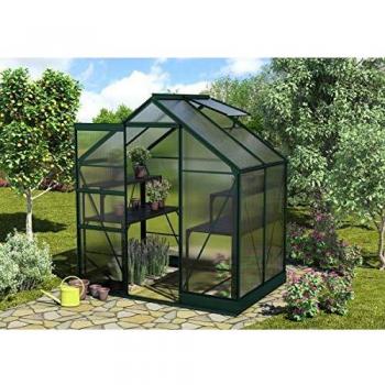 EPH Vitavia Gewächshaus Apollo 2500 2,5 m² HKP 6 mm Smaragd pulverbeschichtet
