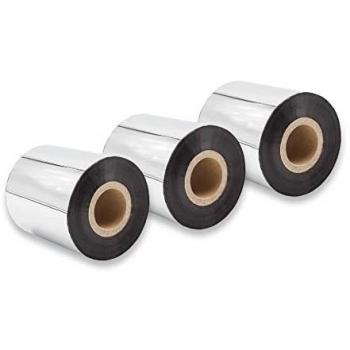 3x Thermal Ribbon for TSC TTP-366M, TTP-346M, TTP-345 Label Printer, 70 mm x 300 m, Wax-Plus, Black - Vhbw