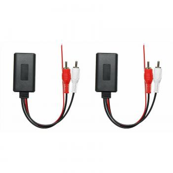 Adaptateur RCA / AUX Bluetooth universel – 2 pièces, couleur noire