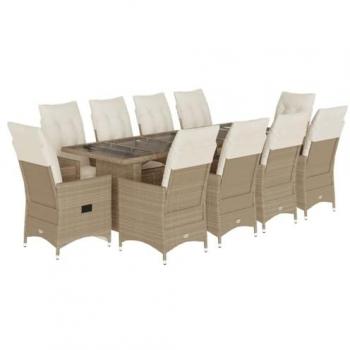 Conjunto 11 peças VidaXL Jardins Vime