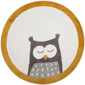 Cartoon Owl Round Play Mat for Children