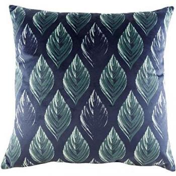 Evans Lichfield Eden Leaves Hand-Painted Printed Floral Piped Cushion