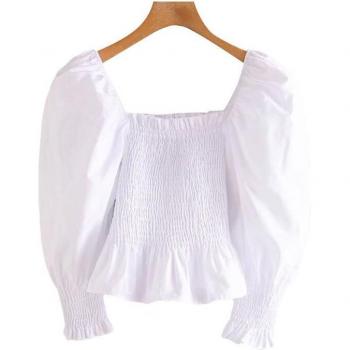 Blusa vintage de manga abullonada