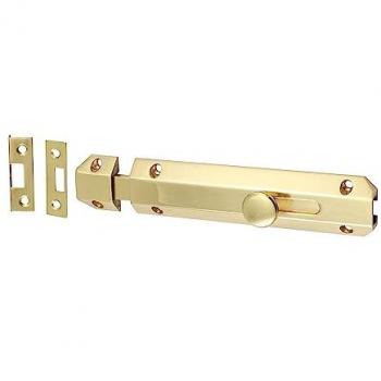 Polished Brass Architectural Flat Section Bolt – Timco (200369P)