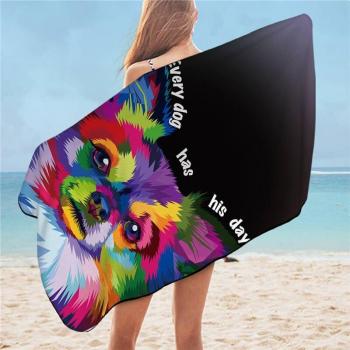 Bunte Pomeranian Stranddecke