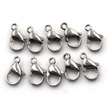 Stainless Steel Lobster Claw Clasps for Jewelry Making 10PCs