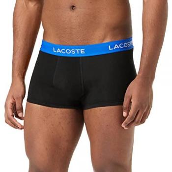 Lacoste Slip Uomo 3 Pezzi con Elastico Contrasto Taglia M - Nero