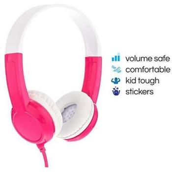 Casque audio enfant BuddyPhones Discover, Rose