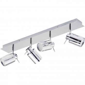 Litecraft Hugo 4 Light Bathroom Spotlight Bar - Polished Chrome