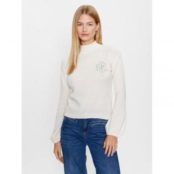 Liu Jo Pullover CF3261 MA86N Écru Regular Fit – Herren, klassische Passform, neutraler Creme-Check
