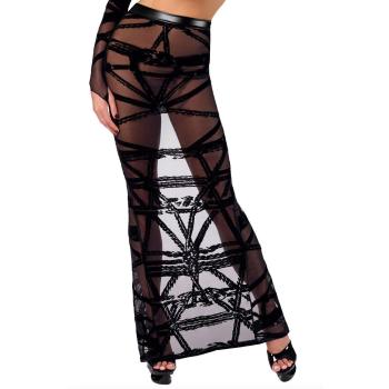 Figurbetonender Shibari-Rock aus elastischem Tüll