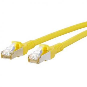 Metz Connect RJ45 Network cable, patch cable CAT 6A S/FTP 1.00 m Yellow