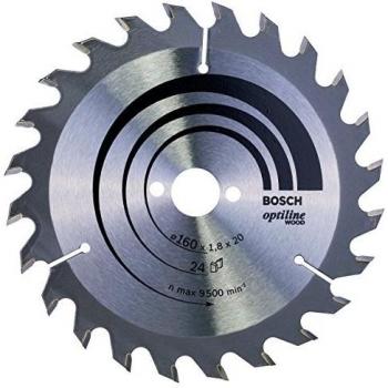 Bosch 2 608 641 171 - Hoja de sierra circular Optiline Wood - 160 x 20/16 x 1,8 mm, 24
