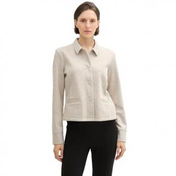 TOM TAILOR Jerseyblazer, beige (dusty melange), Gr. XL
