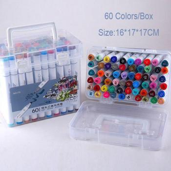 24 couleurs marqueur double plume peinture