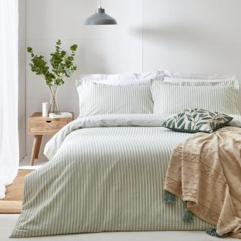 Eucalyptus 100% Cotton Duvet Cover & Pillowcase Set Green