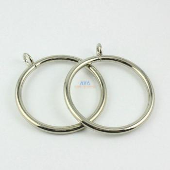 10 Pack 55mm Silver Curtain Sliding Rings