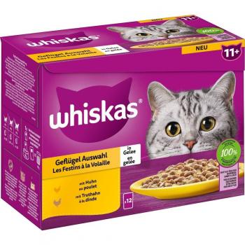 Whiskas Senior 24 x 85 g - Senior 11+ sélection de volaille en gelée