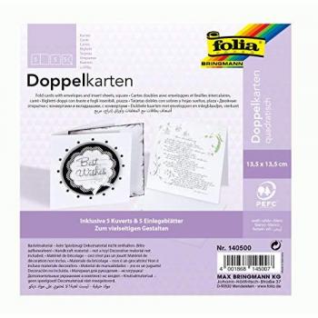 Glorex Bastelkartonpapier Doppelkarten 220g/m² 5 Stück