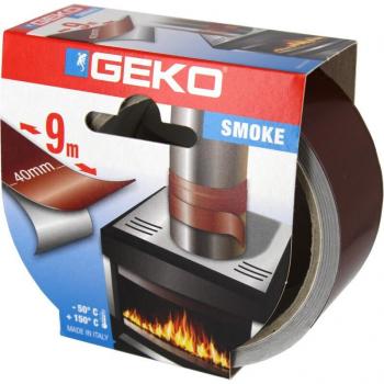 Ruban d’étanchéité aluminium Geko marron MT 9x40 mm pour conduits thermiques et foyers domestiques