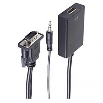Shiverpeaks SHVP BS10-01006 VGA auf HDMI Adapter, Audio, Schwarz