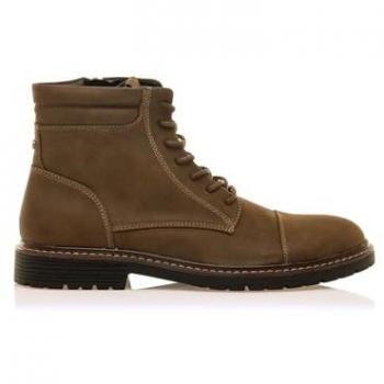 Mustang - Botines de hombre estilo militar con cordones finos
