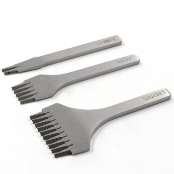 Leather Craft Hole Punch Tool Set with European Oblique Flat Cut 3.38/3.85/3.0/2.7 mm