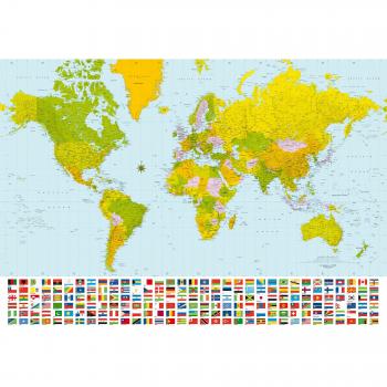 Papier peint - Papier peint photo carte du monde