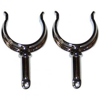 Perko 1262DP0CHR RIBBED TYPE ROWLOCK HORNS CHROME PLATED ZINC PAIR