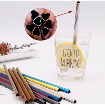 21.5cm Stainless Steel Colorful Bubble Tea Straw