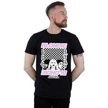 Blondie Heren Geruit T-shirt Eat To The Beat Zwart