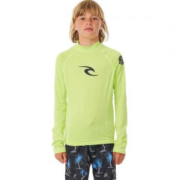 Rip Curl Wave Kindergarn Langärmliges UPF‑30 Shirt – Grün & Schwarz