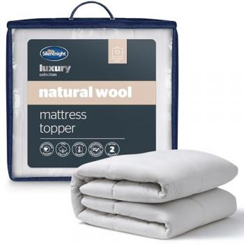 Silentnight Natural Wool Breathable Mattress Topper White King (150 x 200 cm)