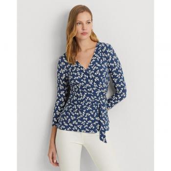 T-shirt cache-cœur donna maniche 3/4 Lauren Ralph Lauren