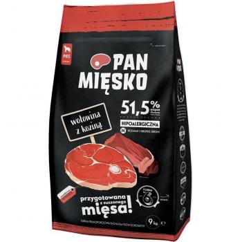 Pan Mięsko Wołowina z Kozińą Medium 9 kg - chrupki, z gratisem