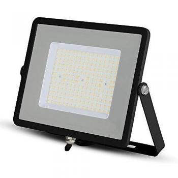 Faro Led Flood Slim Alta Luminosita 120lm/W 100W 12000lm Freddo 6400K Carcassa Nera IP65 Chip Samsung SKU-21767