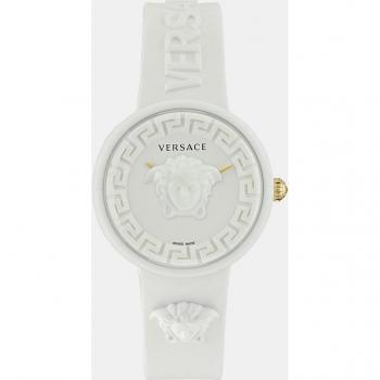 Medusa Pop Elegante: Reloj de Mujer en Silicona Blanco