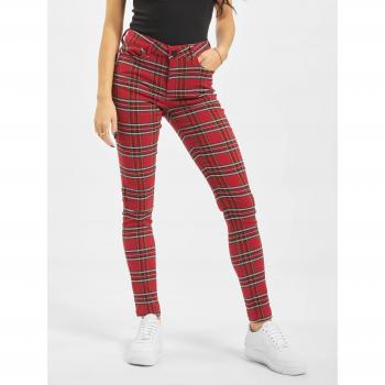 Urban Classics Pantaloni Skinny Tartan Rosso/Nero 26