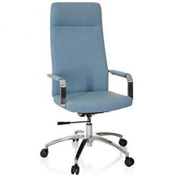Chaise de bureau SARANTO PLUS I - Tissu bleu clair