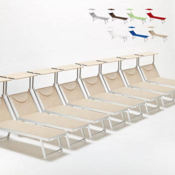 Banc de soleil en aluminium Santorini – couleur beige